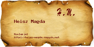 Heisz Magda névjegykártya